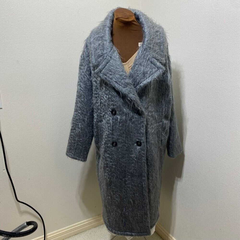 Badgley Mischka Women's Carmen Oversized Wool Mohair Coat Size Large